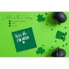 52 Pcs Kiss Me I'm Irish St Patricks Day Napk Paper - Green Shamrock Napk with Gold Foil for Dinner or Cocktail Parties - St. Patrick's Decorations
