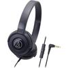 Audio Technica Ath S100is Bk HeadphOnes Portable On Ear HeadphOnes For Wired smartphOnes Street mOnitoring Black Black With Mic Remote