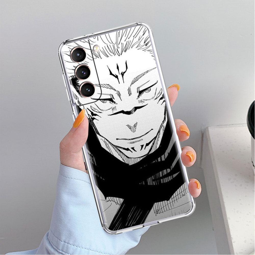 Милый прозрачный чехол с изображением аниме Jujutsu Kaisen для Samsung Galaxy S22 S20 FE S21 S10 S9 Plus Note 20 Ultra 10 Lite, прозрачный чехол для телефона