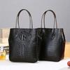 New 2025 Fashion Crocodile Belly Men Handbag Genuine Leather Classic Vertical Special Support Bag Large Capacity Men's Tote Bag