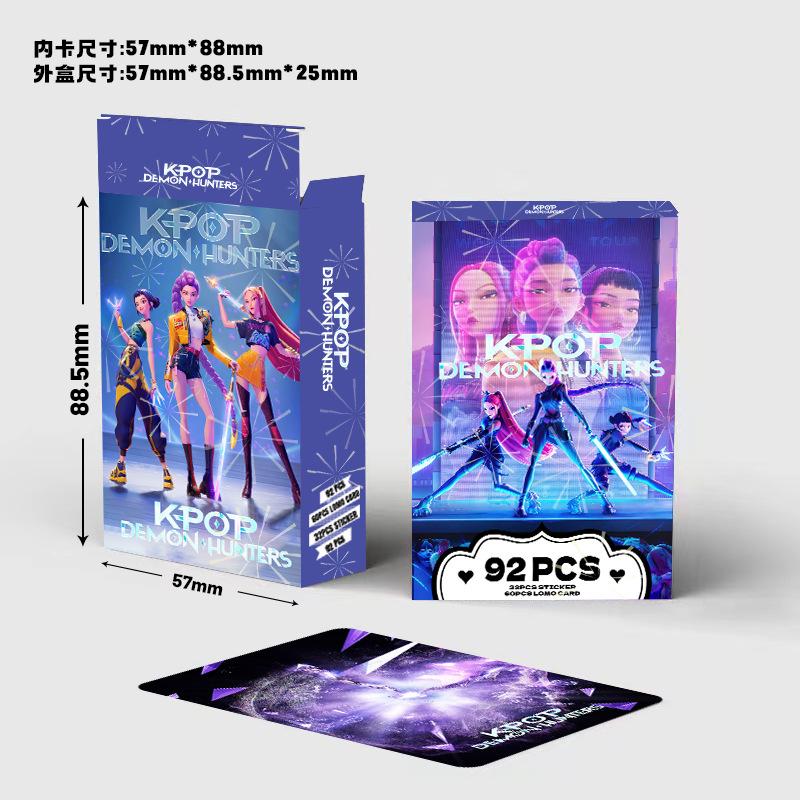 30 55 92 шт. Карты Kpop Охотник на демонов Аниме Мультфильм Коллекционные Подарки для Мальчиков Девочек Студентов Модные
