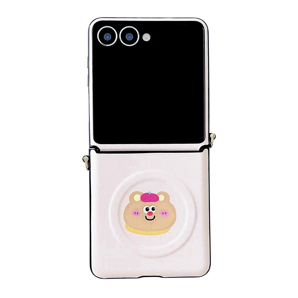 Магнитный DIY Чехол для питомца для Samsung Z Flip7/Z Flip6/Z Flip5 - Мультяшный противоударный дизайн