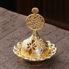 Creative Alloy Metal Incense Burner Gold Retro Mini Censer Holder Star Moon Pattern Hollow Out Incense Stick Burner Living Room 7