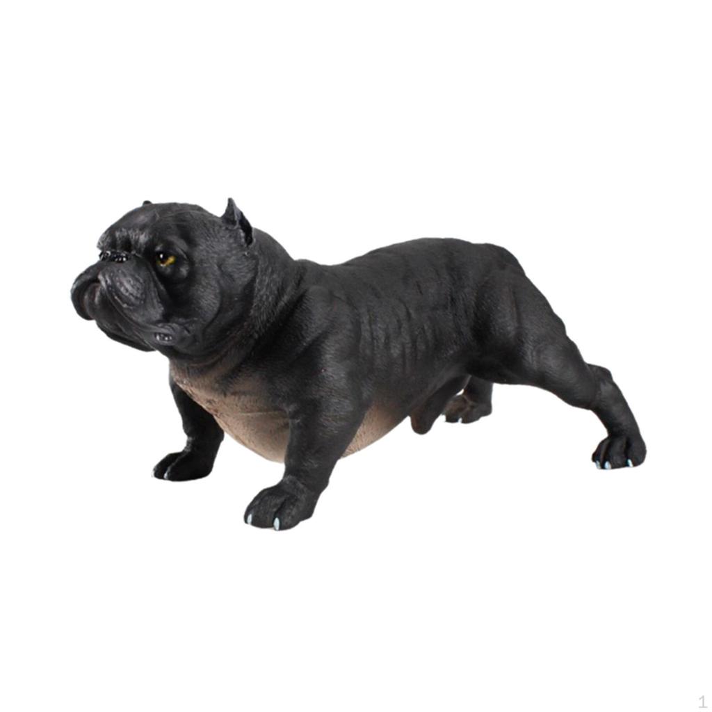 Dog Statue Figurine Lifelike Animal Collectible Desk Figure Puppy Sculpture Simulation Model