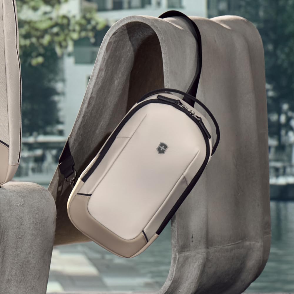 Victorinox Сумка-слинг Altmont Modern с карманом для звука для ношения на плече 4 л Антибактериальная Идеально подходит для бизнеса и Темно-синий Наушники, Ремешок, Отделение,