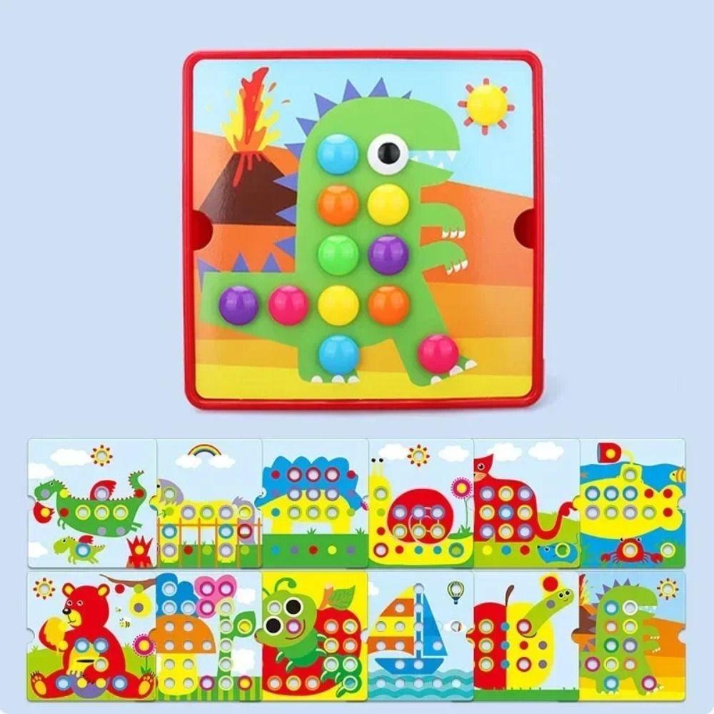 Cute Jigsaw Board Toy Cartoon Animal Color Matching Puzzles Baby Development
