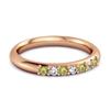 Peridot Eternity Stackable Ring - Sterling Silver Rose Gold Vermeil