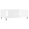  Coffee Table, High Gloss White, 90x50x36.5 Cm