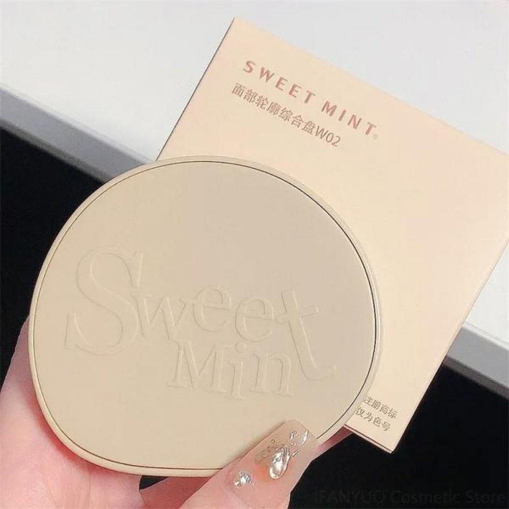 Aegyo Sal Pencil Matte Contour Palette Стойкий хайлайтер для теней Румяна Пудра Водостойкая Потостойкая Beauty Face Press 4 Цвета