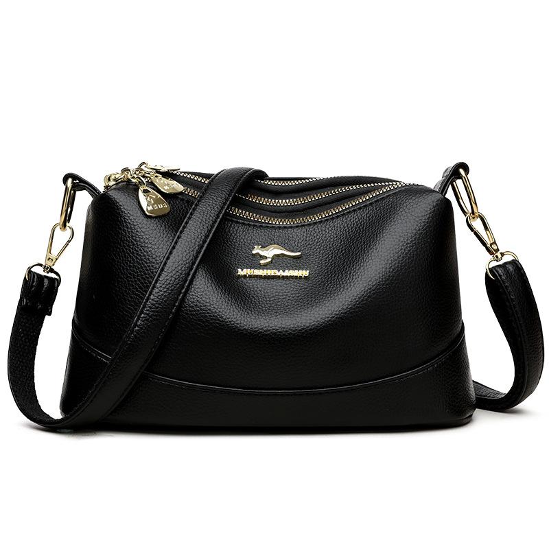 Сумка для мамы среднего возраста, модная сумка на одно плечо с тремя слоями мягкой многослойной женской сумки большой вместимости