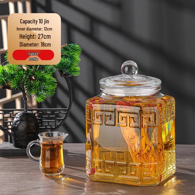 Роскошная герметичная банка для настаивания вина и байцзю с краном для домашнего использования