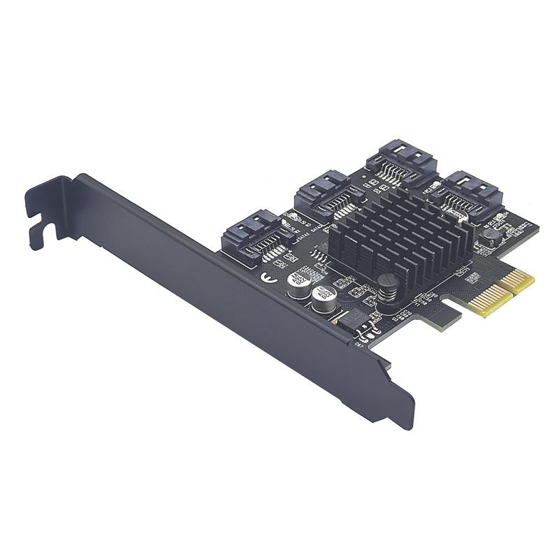 Карта расширения PCI-E на SATA 3.0, 4-портовый/6-портовый адаптер 6 Гбит/с для IPFS и Chia с чипом 88SE9215.
