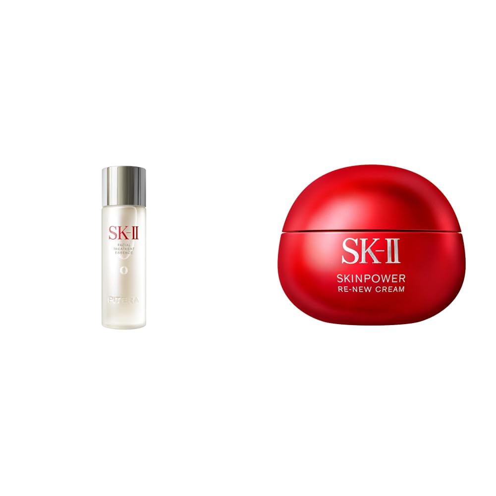 SK-II Official Facial Treatment Essence 75mL Skin Power Renew Cream 80g Set