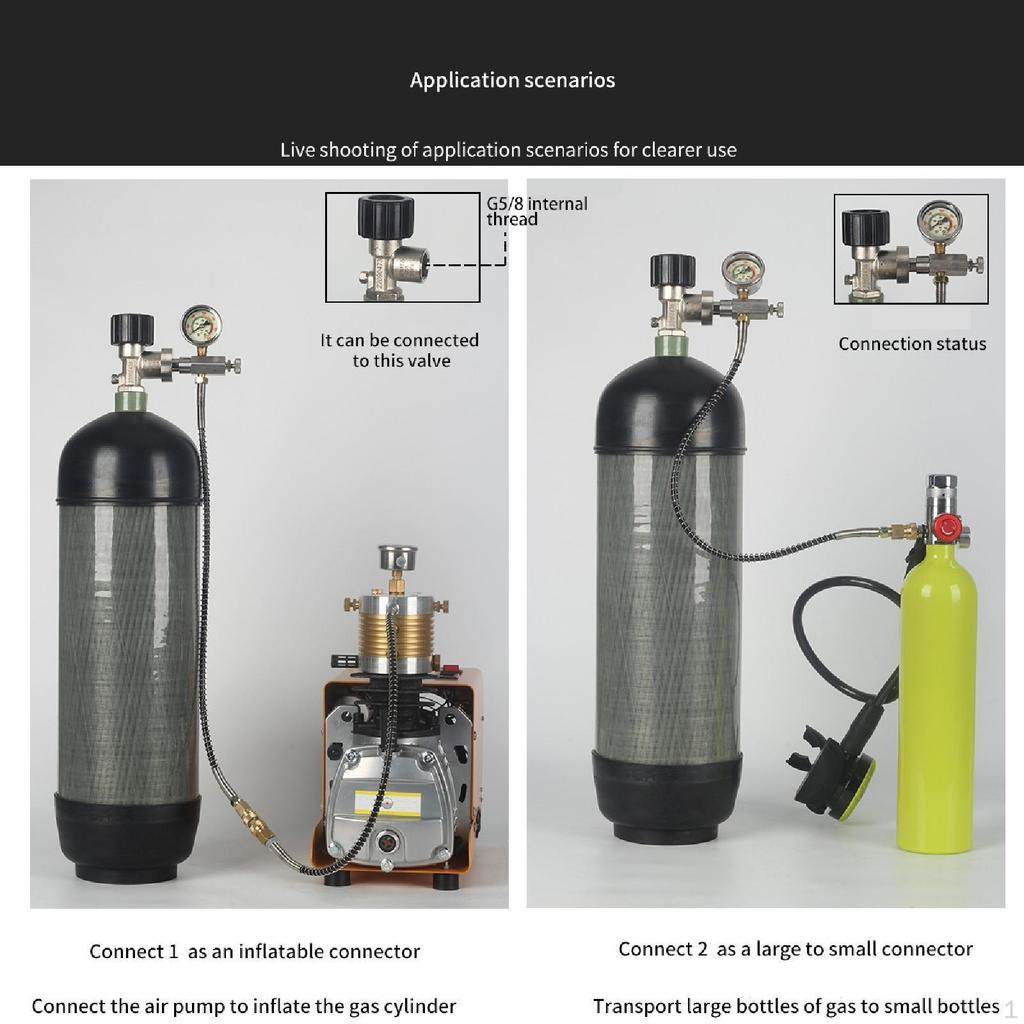 Заправочная станция, зарядный адаптер, баллон для заправки, бутылка с манометром, для водных видов спорта, большой