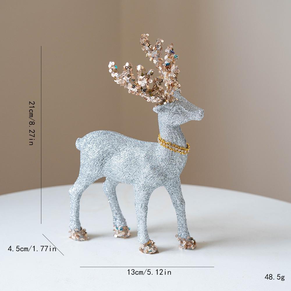 Новая сверкающая имитация оленя flocking ткань ПВХ DIY блестящий декор оленя лось рождественский олень дом
