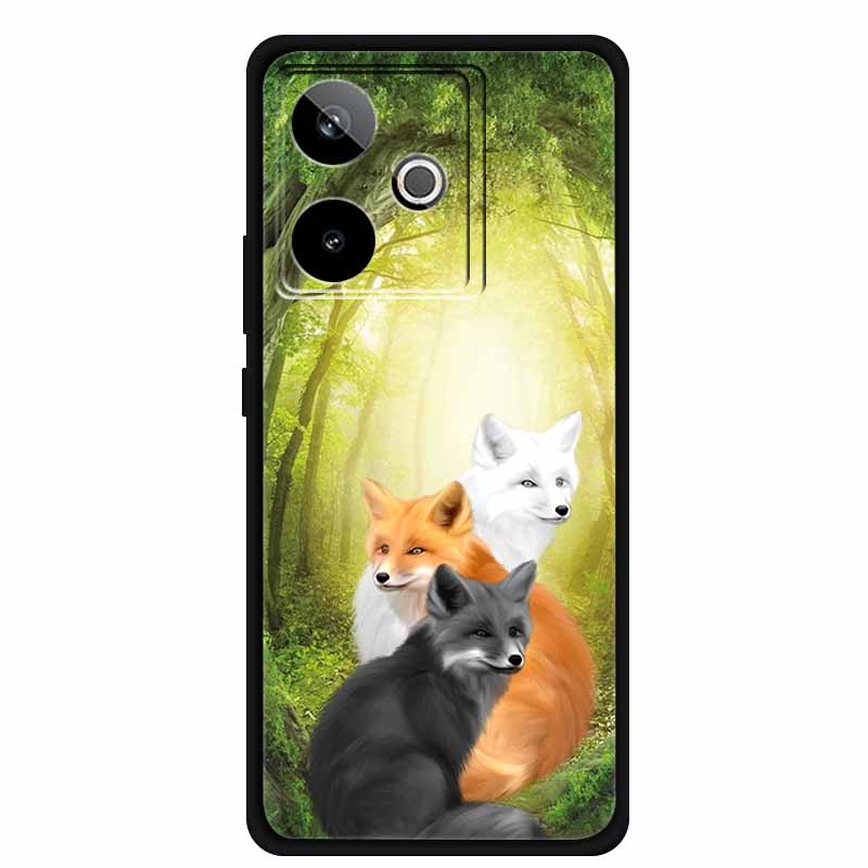 Для Realme GT 7T GT7 Чехол Крутое Животное Защитная Силиконовая Задняя Крышка Чехлы Для Realme GT 7 Черный Телефон Funda Realme GT 7T Coque