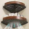 Miflame Walnut Corner Bathroom Shelf