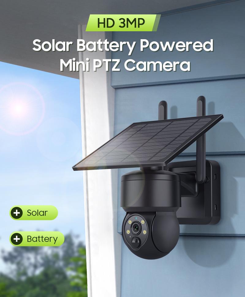 3MP 4G Solar Camera with WiFi, HD, Full Color Night Vision, Wide Angle, and Smart Monitoring