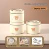 304 Stainless Steel Insulated Portable Lunch Box - Microwaveable Soup & Bento Container for Students and Office Workers