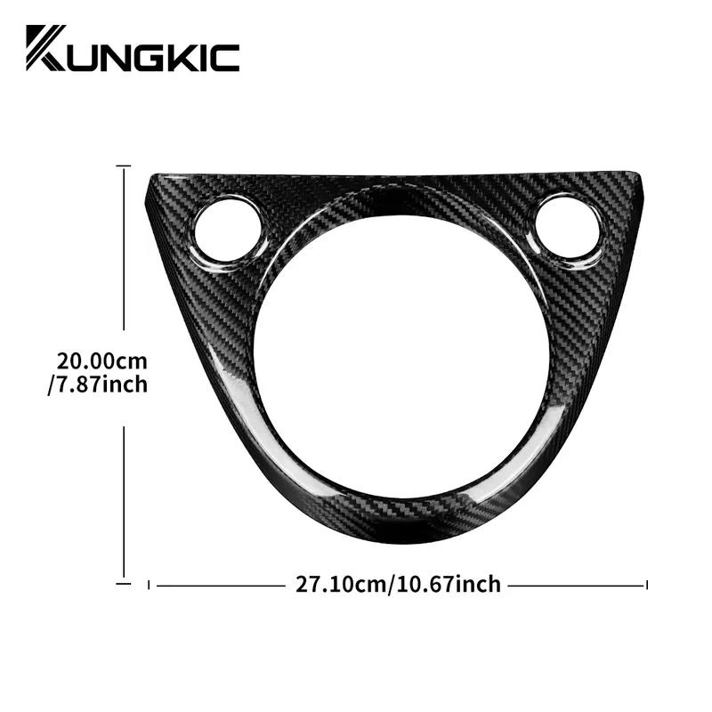 For Fiat 500 2011- For Abarth 595 695 2016- Manual Gear Shift Cover Real Hard Carbon Fiber Sticker