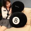 Creative Black 8 Billiards Pillow Plush Toy Sofa Pillow Cushion Living Room Decoration