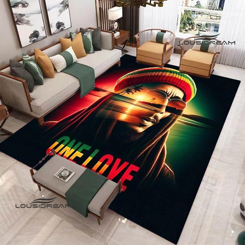 Bob Marley Lion printed carpet Non-slip carpet outdoor carpets area rug Home bedroom decor rug for bedroom birthday gift