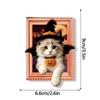 Трехмерный Halloweenский магнит на холодильник с рамкой для питомца, Магнитные держатели для фото и записок на металлические поверхности кухни