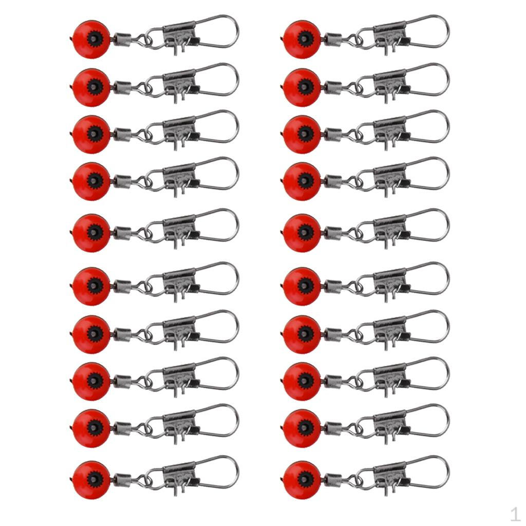 20pcs Space FishingLine To Hook Swivels Shank Clip Connector