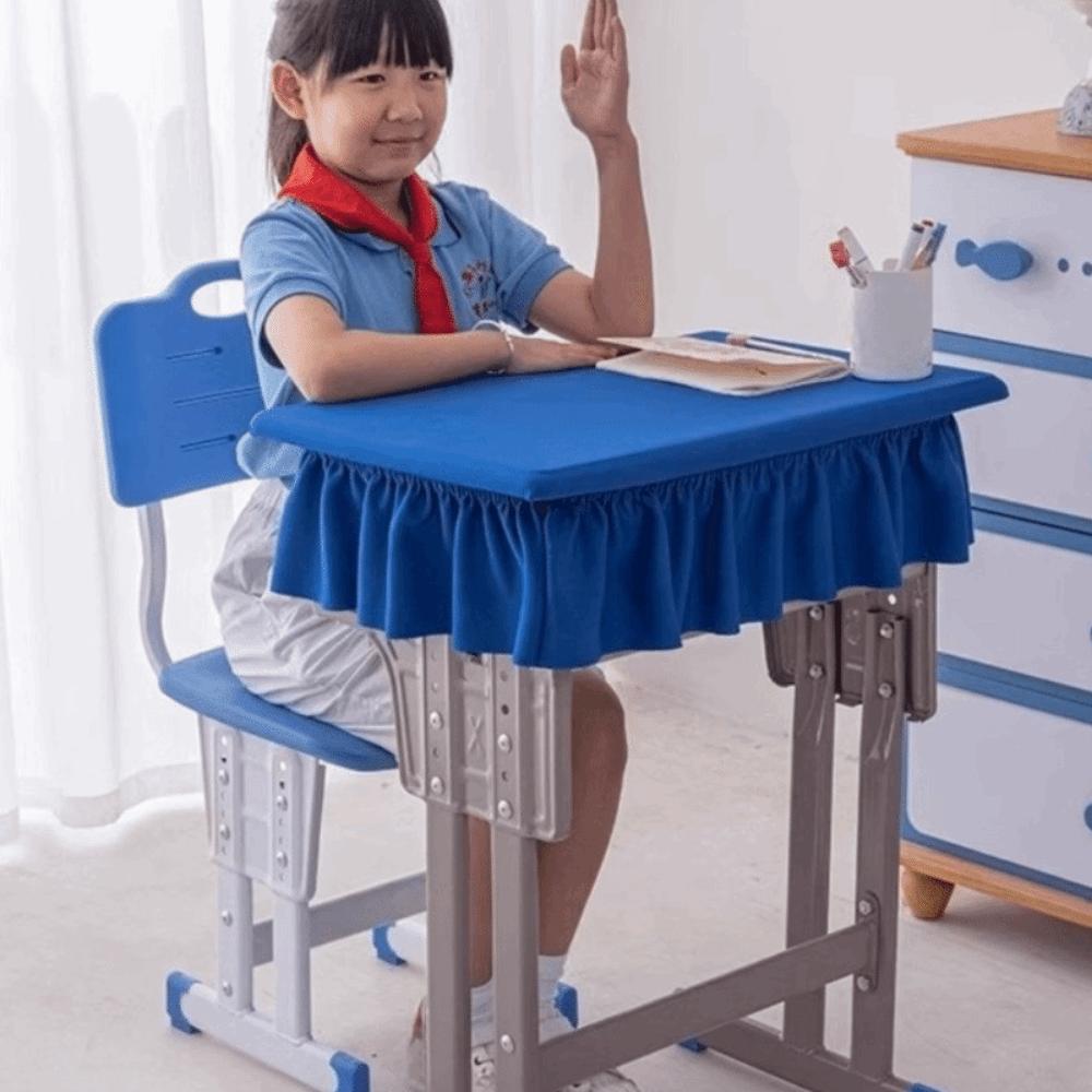 Rectangle Classroom Tablecloth Non-Slip Table Protector Elastic Table Cover School Use