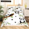 Полный комплект постельного белья Panda King для детей, романтический комплект постельного белья, пододеяльник с изображением животных из мультфильмов, велосипеда, воздушного шара, стрекозы, полиэстерового одеяла