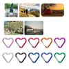 Heart Shaped Carabiner Clip Aluminum Alloy Keychain Clip Spring Snap Hook Camping Backpack Clips Heavy Duty Carabiners
