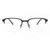 Semi Rimless Square Black Smartbuy Collection Tide 93604 C1 Fashion Unisex Eyeglasses