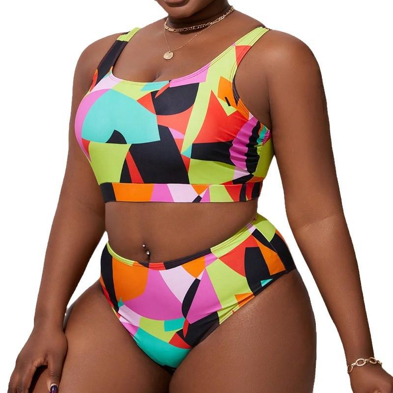 2024 Большой размер Зарубежный Европейский и Американский Сексуальный Купальник Бикини для Женщин