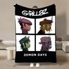 Виртуальная аниме рок-группа G-Gorillaz Мягкие одеяла, Сохраняющее тепло одеяло-плед, Удобное одеяло для пикника, Кровати, Дивана, Дома, Спальни