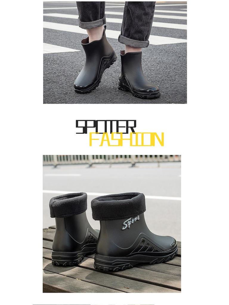Korean Style Men's Waterproof Non-Slip Fashion Rain Boots