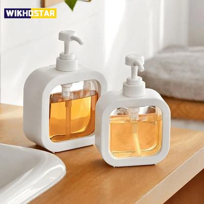 Дозаторы для мыла для ванной комнаты, 300/500 мл, многоразовый лосьон, шампунь, держатель для геля для душа, портативный дорожный дозатор, пустая бутылка с насосом для ванны