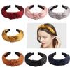 Summer Satin Headband Female Knot Hair Hoop Solid Fashion Hair Headbands Fabric Wide Hair Clip Woman Office Hair Accessories