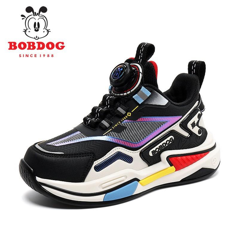 Bobdog Boys 'sneakers New Leather Waterproof Children's Running Shoes Middle Soft-sole Anti-slip Basketball