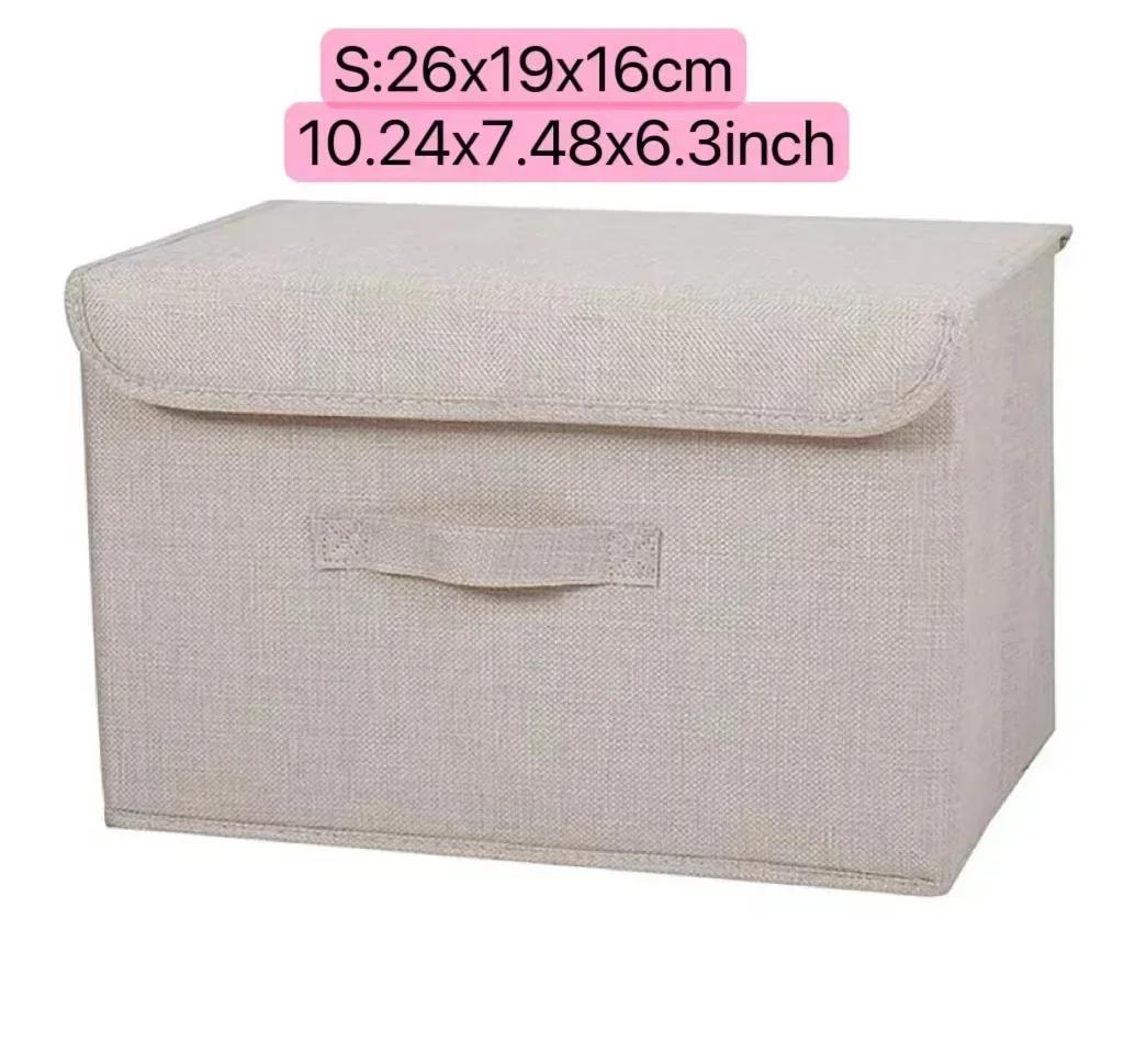 Collapsible Storage Box With Lid Multi Functional Clothe Underwear Socks Organizer Foldable Sundries Storage Basket For Wardrobe