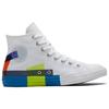 Converse Chuck Taylor All Star Удобные Универсальные Модные Классические Высокие Кеды из Канваса Унисекс Кроссовки Белый Синий 173184C