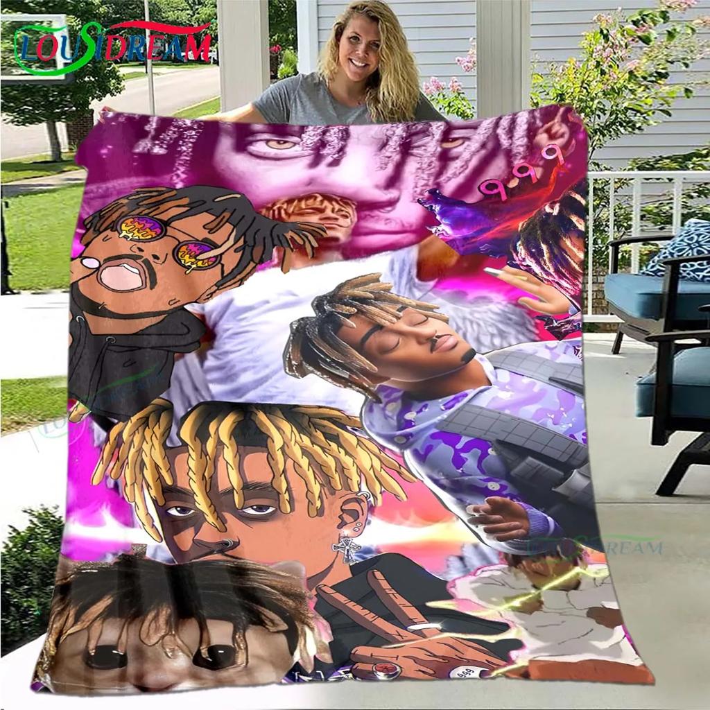 Модная Хип-хоп певица J-Juice WRLD Фланелевое одеяло для взрослых и детей Декоративное одеяло для дивана-кровати Портативное одеяло Подарок