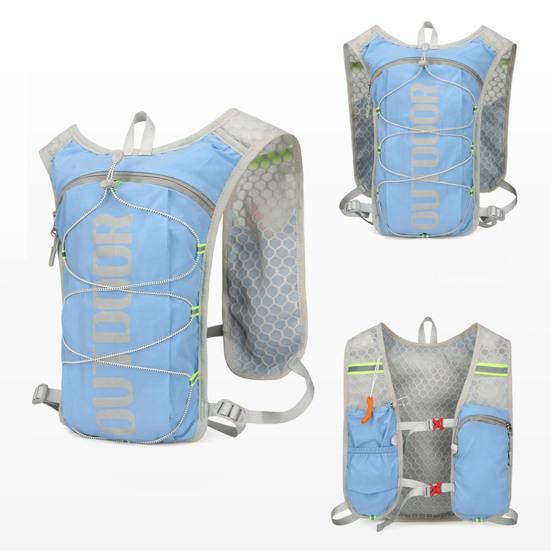 Гидратационный рюкзак Многокарманный рюкзак для воды с гидратационным пузырем Светоотражающая полоса Гидратационный рюкзак для пеших походов, бега, велоспорта