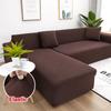 Solid Color Corner Sofa Cover Elastic Thin Fabric Sofa Covers for Living Room Pets L Shape Sofa Need Order 2 Pieces Slipcover