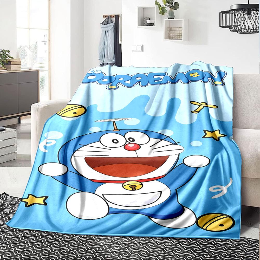 1pc Doraemons Joyful Adventure Flannel Blanket,Ultra Soft Warm Plush Throw for Home Bedroom Bed Sofa Cover Camping Picnic gift Y7241