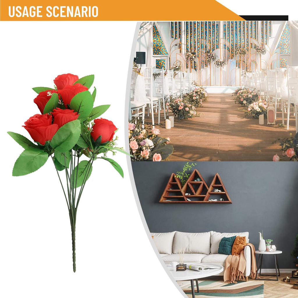 Exquisite 10 Head Silk Fake Flowers for Home and Party Decoration