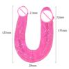U-образный двойной фаллоимитатор, гибкая вагина, анальный женский искусственный пенис, секс-игрушка для женщин