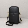 Soft Cowhide Mobile Phone Bag Women'S Crossbody Vertical Small Bag Fashion Leather Shoulder Trendy Bag Women