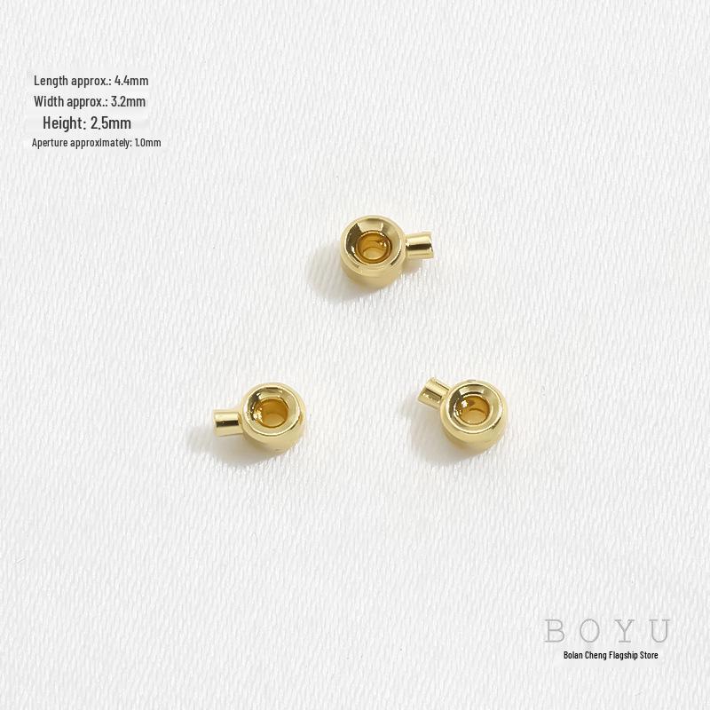 Застежка-зажим с позиционированием из 14-каратного золота для DIY жемчужного ожерелья - Защищающая цветная наконечник для бусин