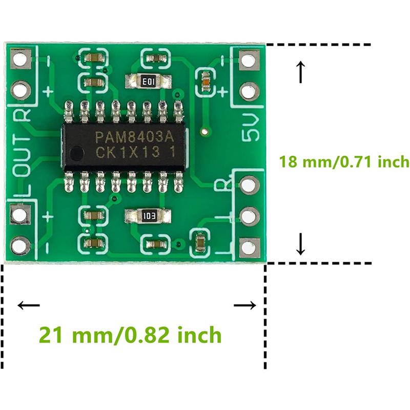 -A12R 40 PCS PAM8403 Module Super Mini Digital Amplifier Board 2 X 3W Class D Digital 2.5V To 5V Power Amplifier Board