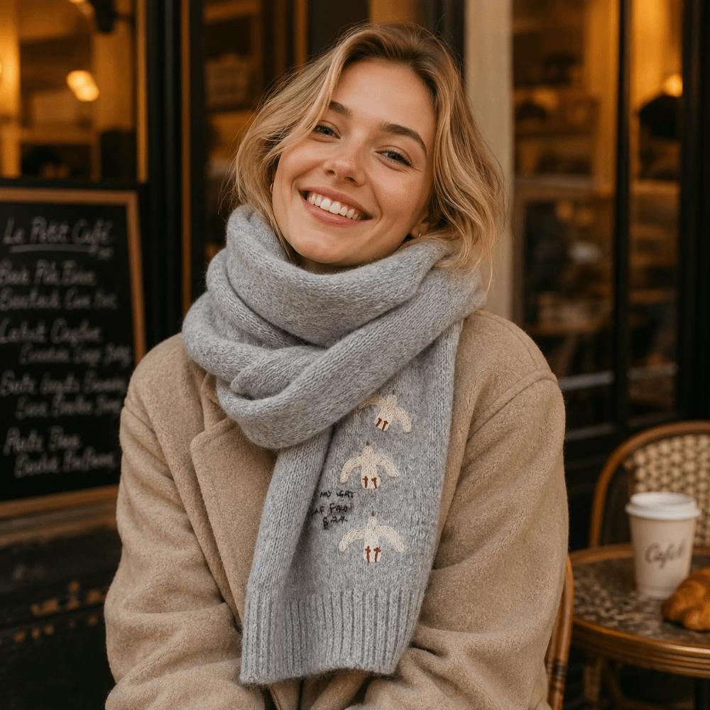 Warm Winter Scarf Thickened Neck Scarf Fashion Knitted Scarf Girls